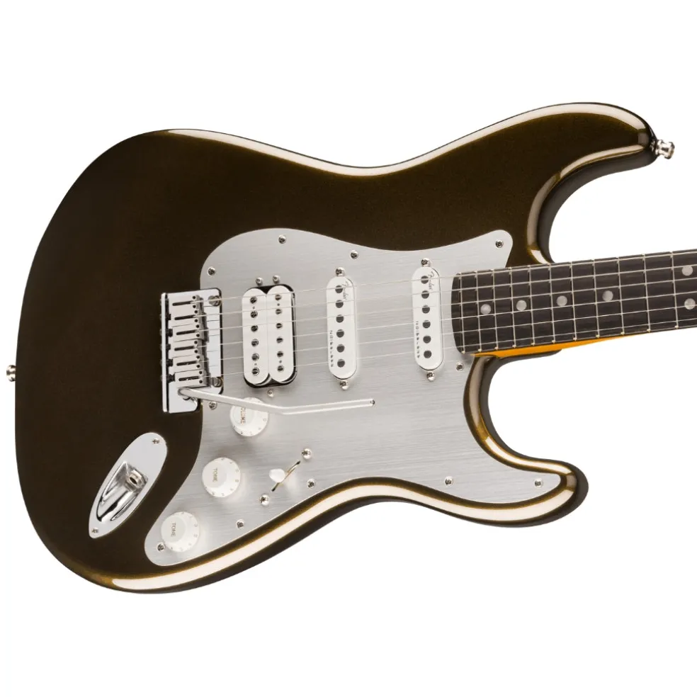 Fender American Ultra II Ebony Fingerboard HSS Stratocaster - Texas Tea