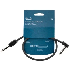 Fender Blockchain 16" Patch Cable Stereo TRS Straight/Angle