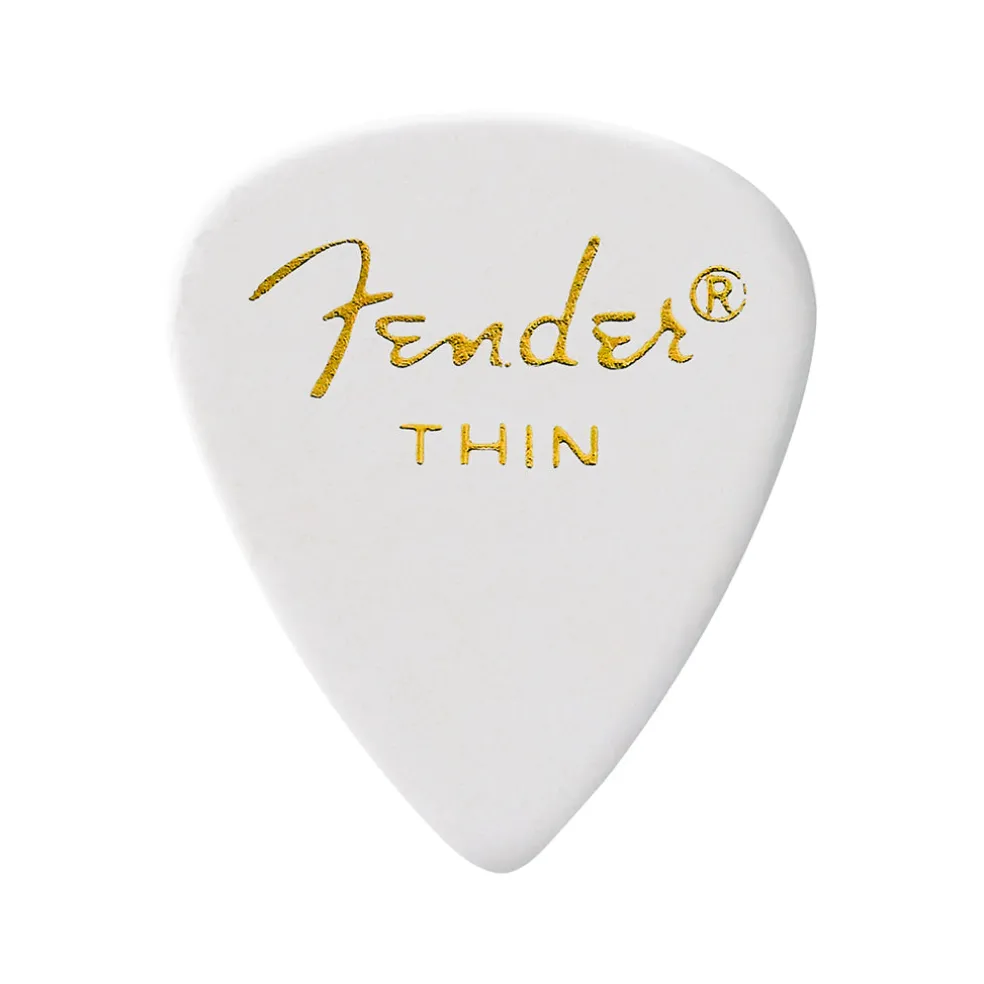 Fender Classic Celluloid 351 Shape Picks Thin White 12 Pack