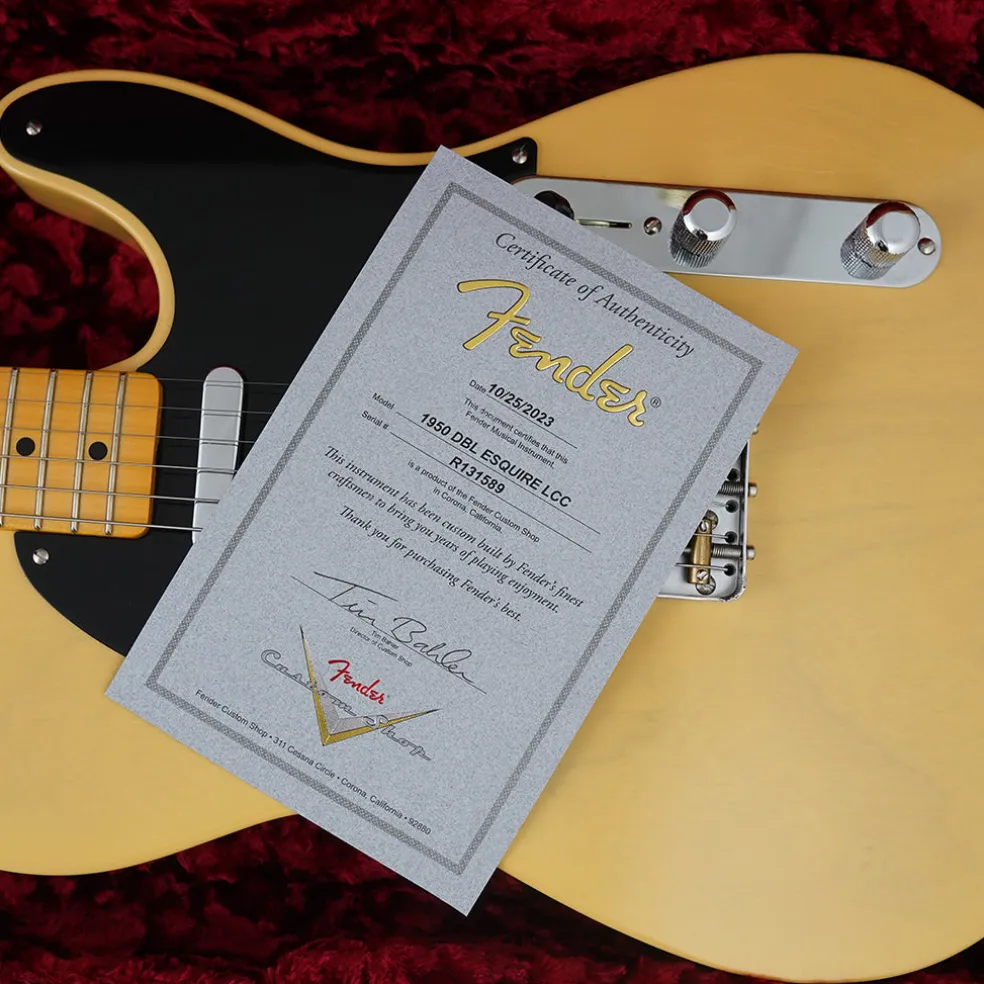 Fender Custom Shop 1950 Double Esquire Deluxe Closet Classic - Faded Nocaster Blonde