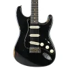 Fender Custom Shop - Limited Edition Dual-Mag II Strat Relic - Rosewood Fingerboard - Aged Black Over 3-Colour Sunburst
