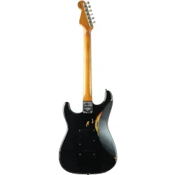 Fender Custom Shop - Limited Edition Dual-Mag II Strat Relic - Rosewood Fingerboard - Aged Black Over 3-Colour Sunburst