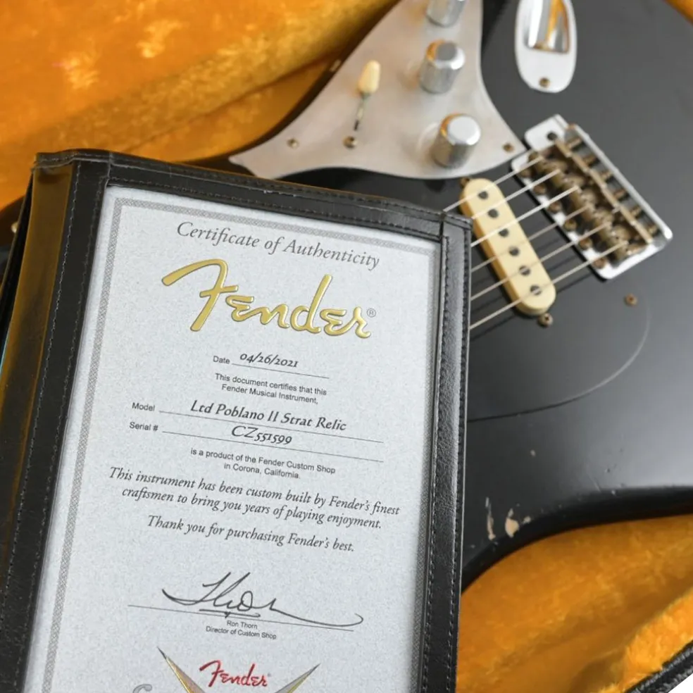 Fender Custom Shop Limited Edition Poblano II Stratocaster® Relic® - Maple Fingerboard - Aged Black