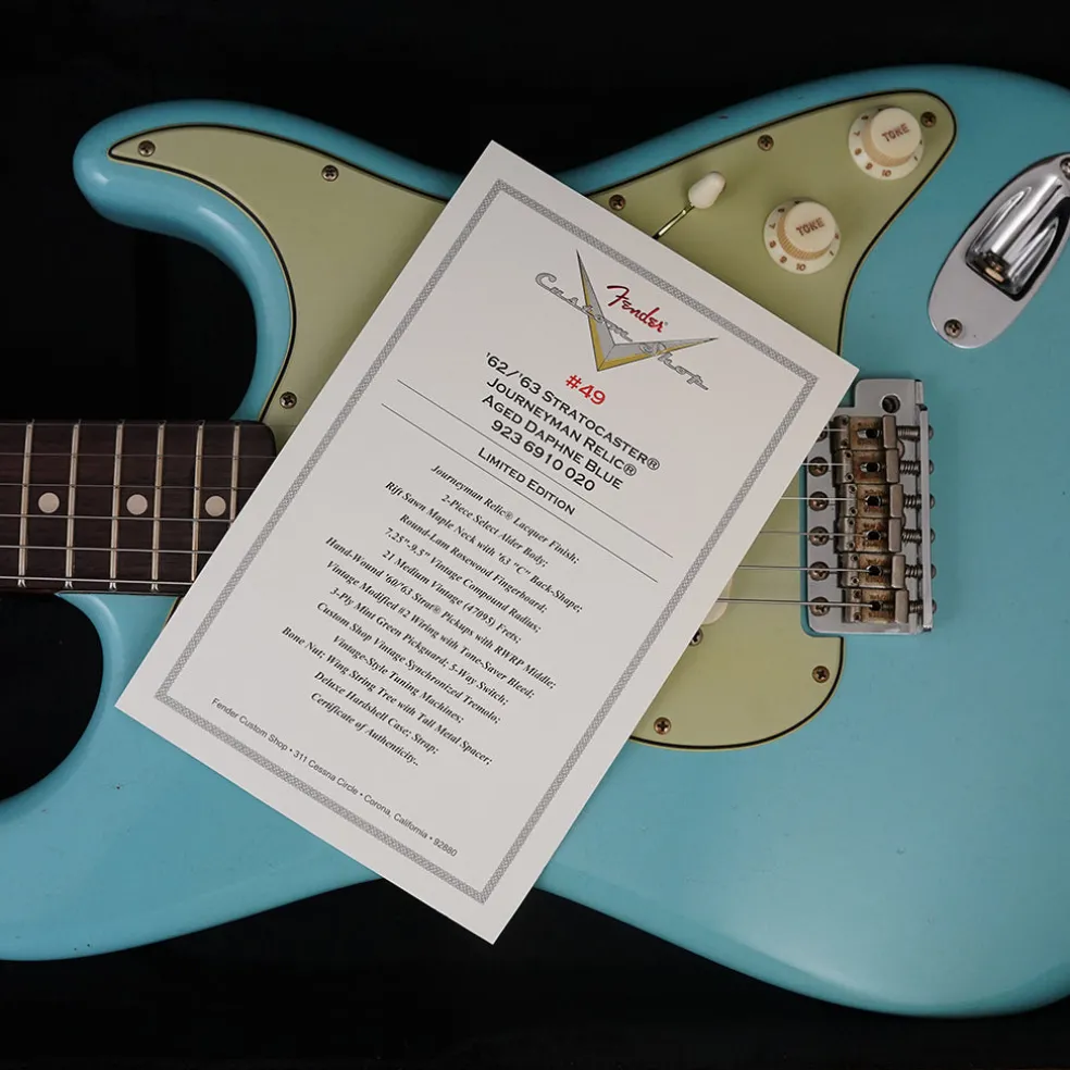 Fender Custom Shop '62/'63 Stratocaster Journeyman Relic - Aged Daphne Blue