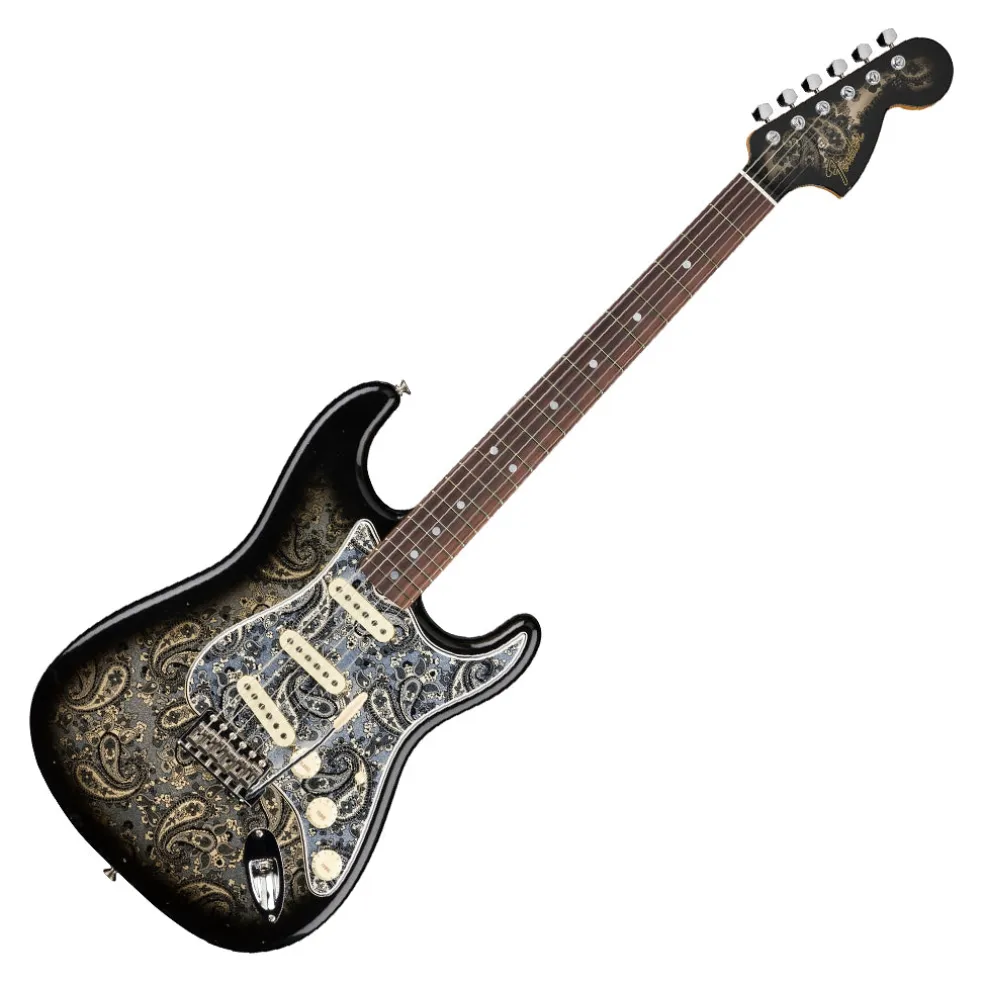 Fender Custom Shop Limited Edition 68 Stratocaster Journeyman Relic with Closet Classic Hardware 3A Rosewood Fingerboard Black Paisley