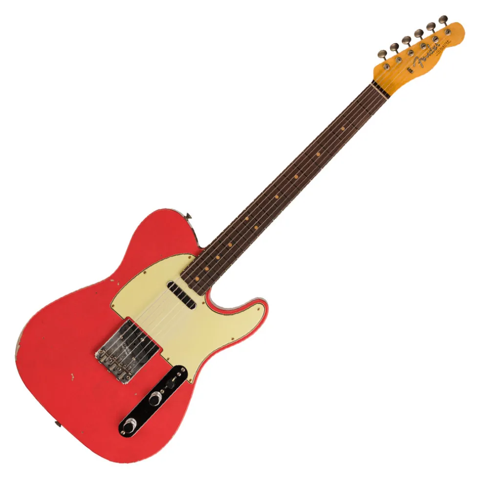 Fender Custom Shop Time Machine 63 Telecaster Relic Aged Fiesta Red