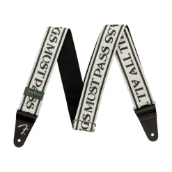 Fender George Harrison All Things Must Pass Logo Strap, White/Black, 2"