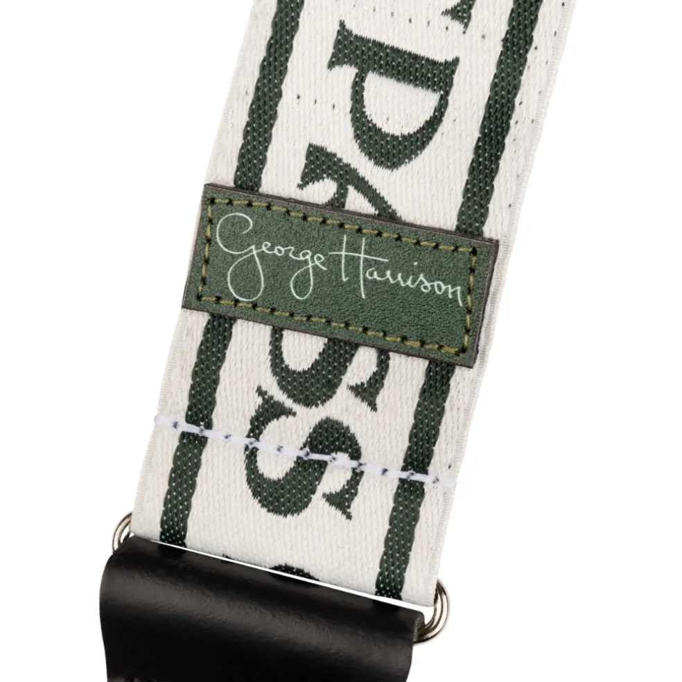 Fender George Harrison All Things Must Pass Logo Strap, White/Black, 2"