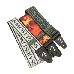 Fender George Harrison All Things Must Pass Logo Strap, White/Black, 2"