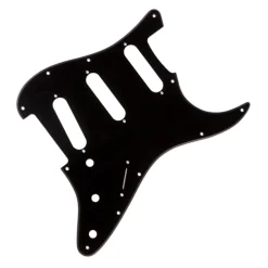 Fender 11-Hole Modern 1-Ply Stratocaster® S/S/S Pickguard - Black