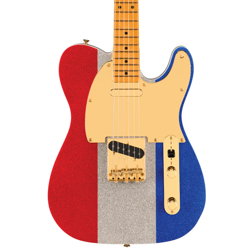 Fender Limited Edition Buck Owens Telecaster with Maple Fingerboard - Red Silver and Blue Sparkle
