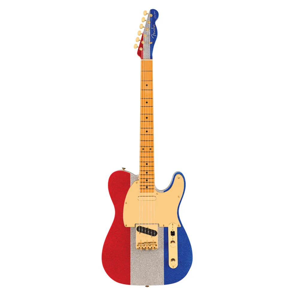 Fender Limited Edition Buck Owens Telecaster with Maple Fingerboard - Red Silver and Blue Sparkle