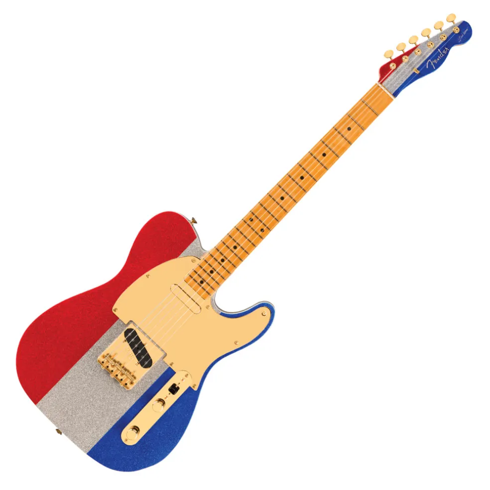 Fender Limited Edition Buck Owens Telecaster with Maple Fingerboard - Red Silver and Blue Sparkle