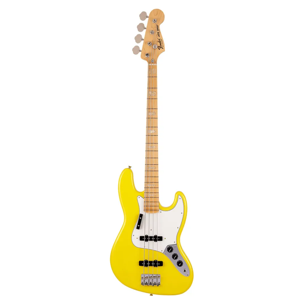 Fender Made in Japan Limited International Color Jazz Bass, Maple Fingerboard, Monaco Yellow