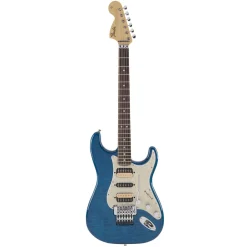 Fender Michiya Haruhata Stratocaster®, Rosewood Fingerboard, Caribbean Blue Transparent