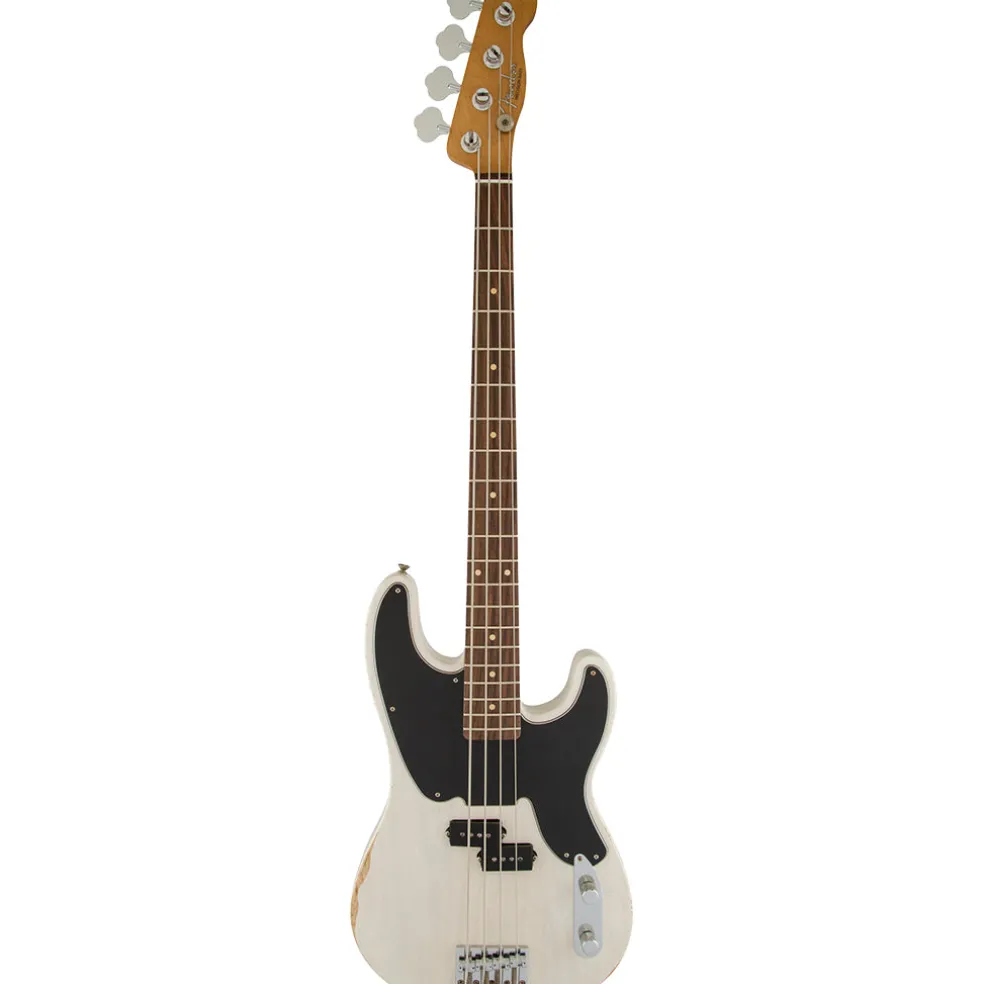 Fender Mike Dirnt Roadworn Precision Bass - White Blonde - Rosewood