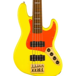 Fender MonoNeon Jazz Bass® V, Maple Fingerboard, Neon Yellow