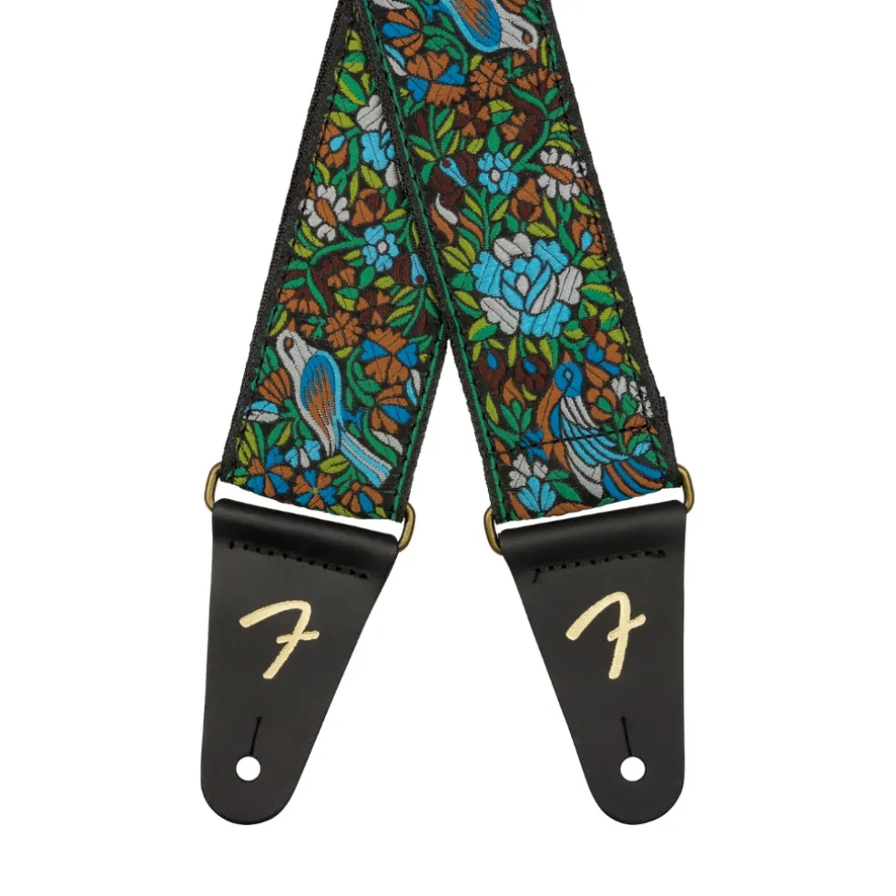 Fender Mosaic Jacquard Guitar Strap - Green, 2"