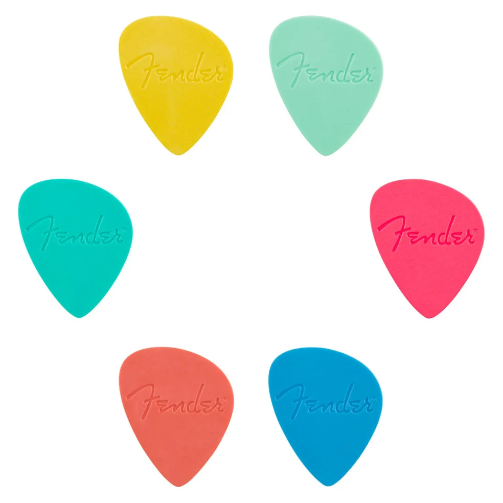 Fender Offset Multi Color Picks 6 Pack