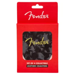 Fender® Pick Shape Logo Coasters, 4-Pack, Multi-Color