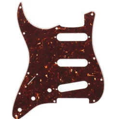 Fender Pickguard, Stratocaster® S/S/S (Left Hand), 11-Hole Mount, Tortoise Shell, 4-Ply
