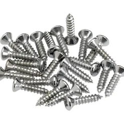 Fender Pickguard/Control Plate Mounting Screws - Chrome - 24 pcs.