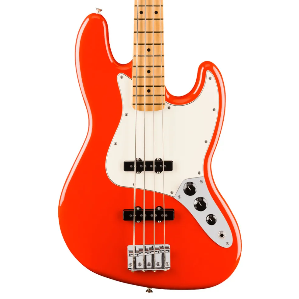 Fender Player II Jazz Bass Maple Fretboard Coral Red