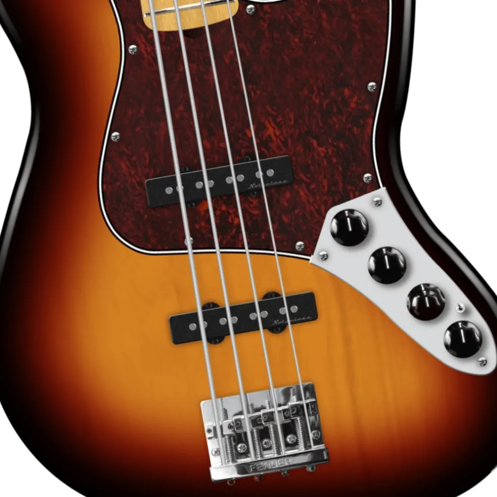 Fender Player II Modified Active Jazz Bass - 3 Tone Sunburst, Maple Fingerboard