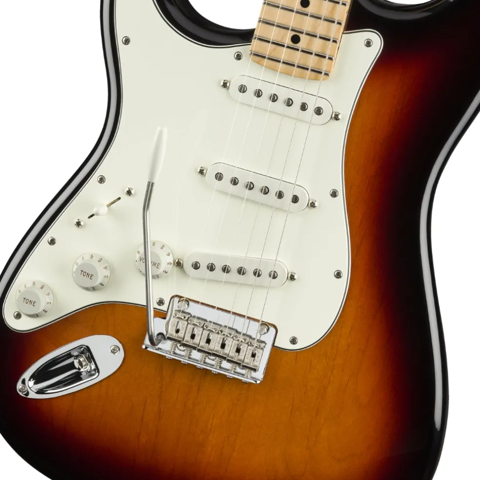 Fender Player Stratocaster Left-Handed Electric Guitar - 3-Color Sunburst, Maple Fingerboard