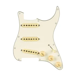 Fender Pre Wired Strat Pickguard Pure Vintage 65 with RWRP Midde Parchment 11 Hole PG