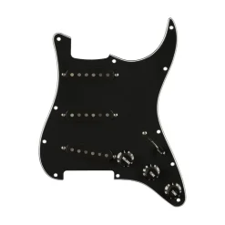 Fender Pre Wired Strat Pickguard Pure Vintage 59 with RWRP Midde Black 11 Hole PG