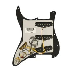 Fender Pre Wired Strat Pickguard Pure Vintage 59 with RWRP Midde Black 11 Hole PG