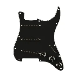 Fender Pre Wired Strat Pickguard Pure Vintage 65 with RWRP Midde Black 11 Hole PG