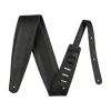 Fender Premium Leather Guitar Strap - Black, 3.5"