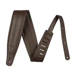 Fender Premium Leather Guitar Strap - Brown, 3.5"