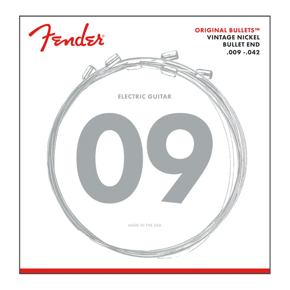 Fender Pure Nickel Bullet End 9-42 Guitar Strings