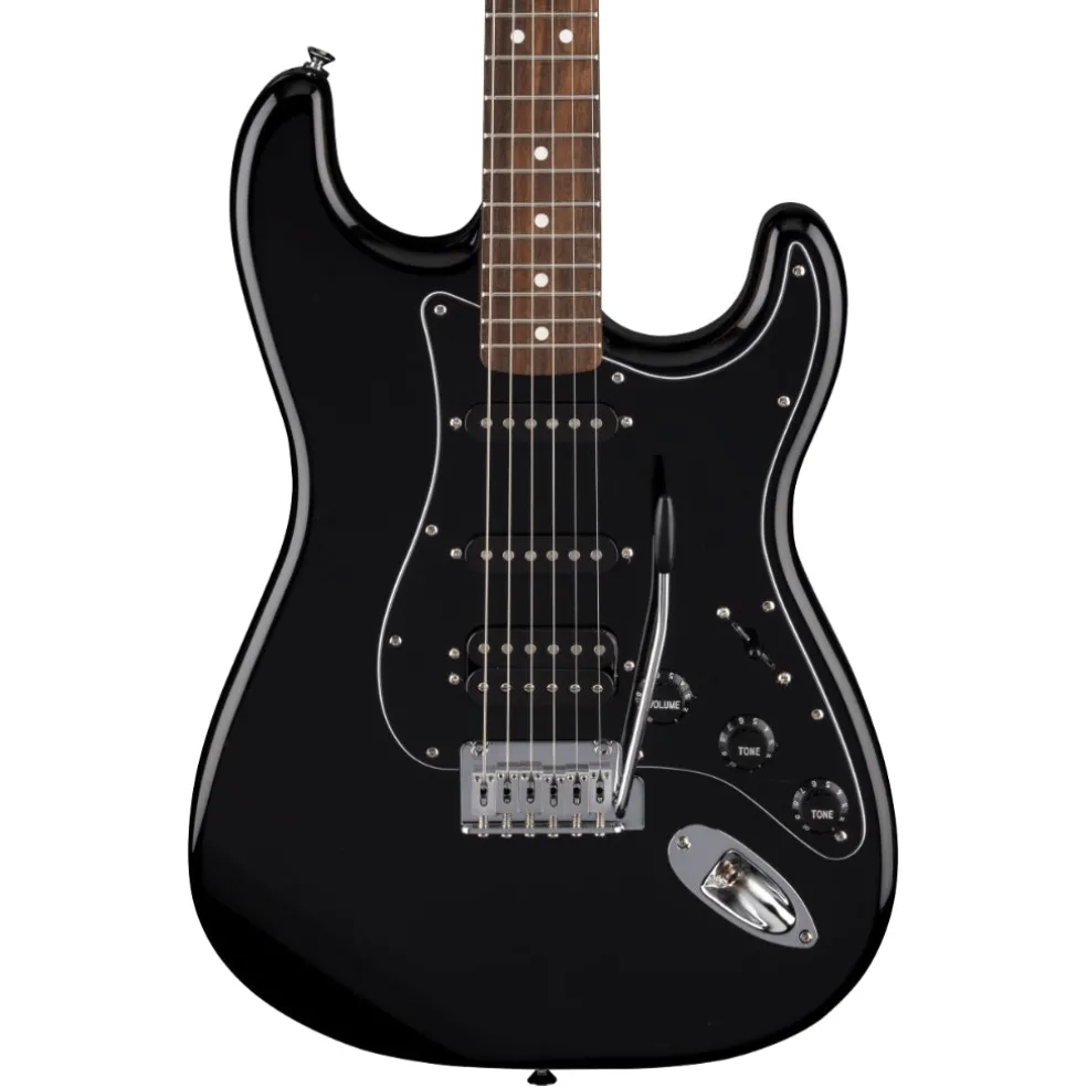 Fender Standard Stratocaster HSS, Laurel Fingerboard Electric Guitar - Black