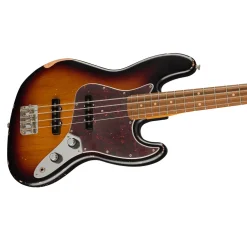 Fender 60th Anniversary Road Worn 60's Jazz Bass - 3 Tone Sunburst - Pau Ferro