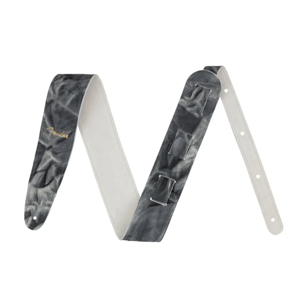 Fender Tie Dye Leather Strap in Black