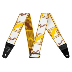 Fender Weighless Mono Strap - White/Brown/Yellow