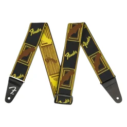 Fender Weightless Mono Strap - Black/Yellow/Brown