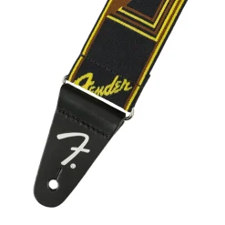 Fender Weightless Mono Strap - Black/Yellow/Brown