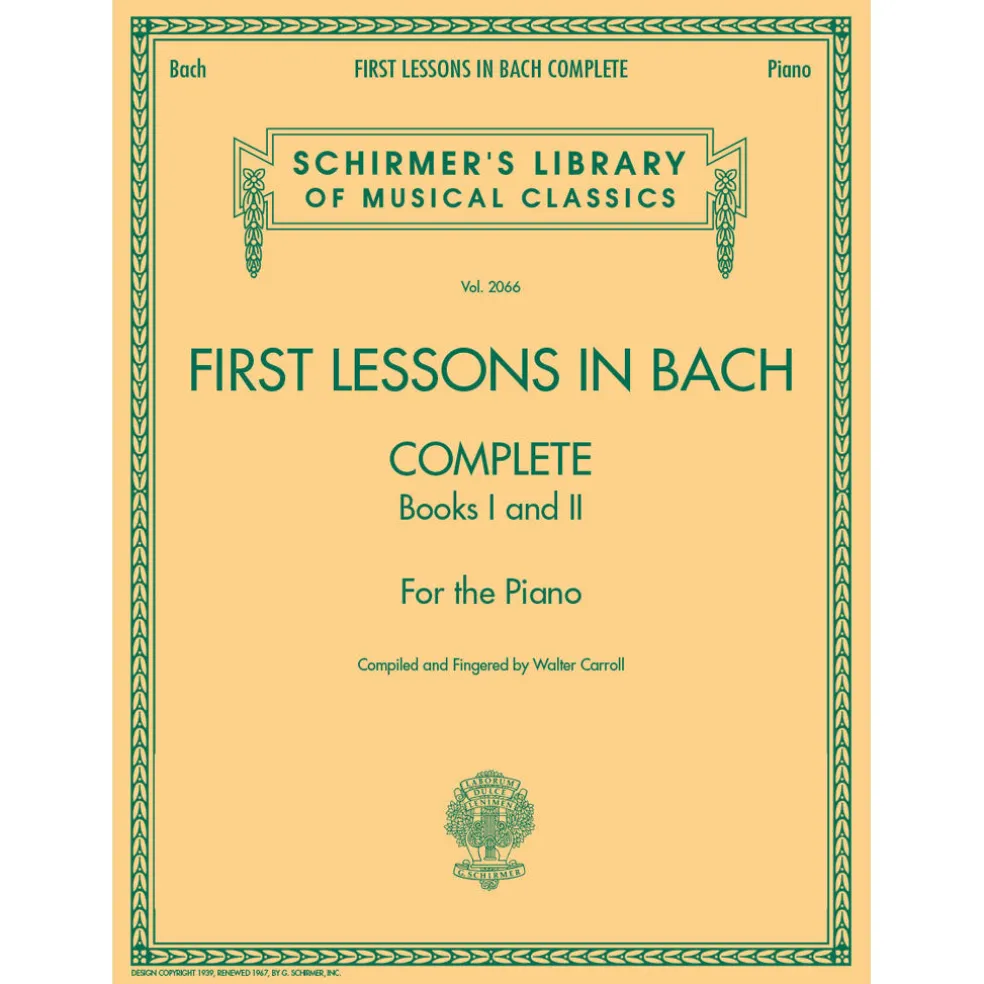 First Lesson in Bach Complete 1 & 2 - Schirmer's Library