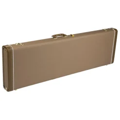 G&G Deluxe Jazz Bass® Hardshell Case, Brown with Gold Plush Interior