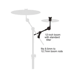Gibraltar 12" Cymbal Arm with Rotating Boom Rod Clamp