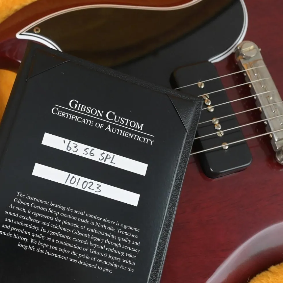 Gibson Custom Shop - '63 SG Special Re-Issue Lightning Bar Bridge - Cherry VOS