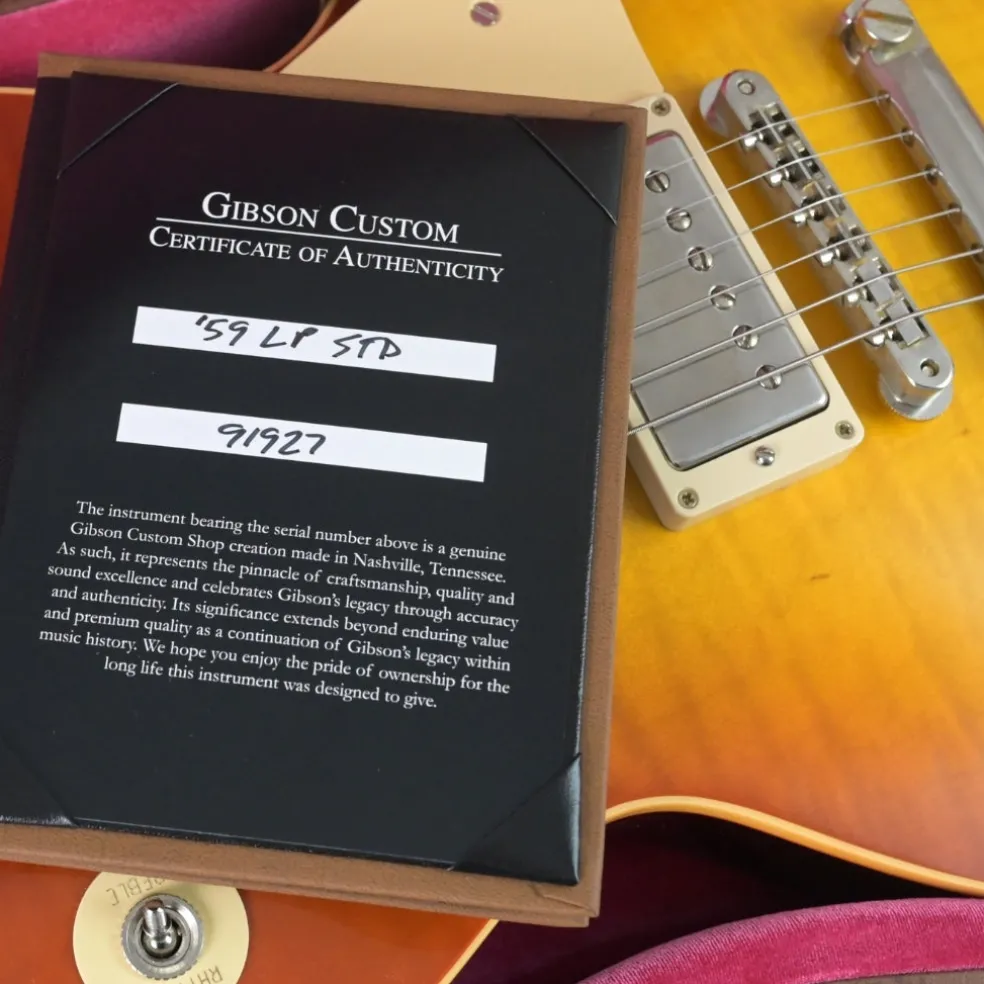 Gibson Custom Shop '59 Les Paul Standard Reissue - VOS Washed Cherry Sunburst