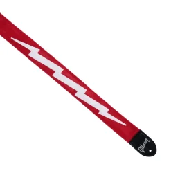 Gibson Lightning Bolt Seatbelt Guitar Strap Red