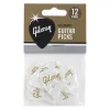 Gibson Pearloid White Picks 12 Pack Medium