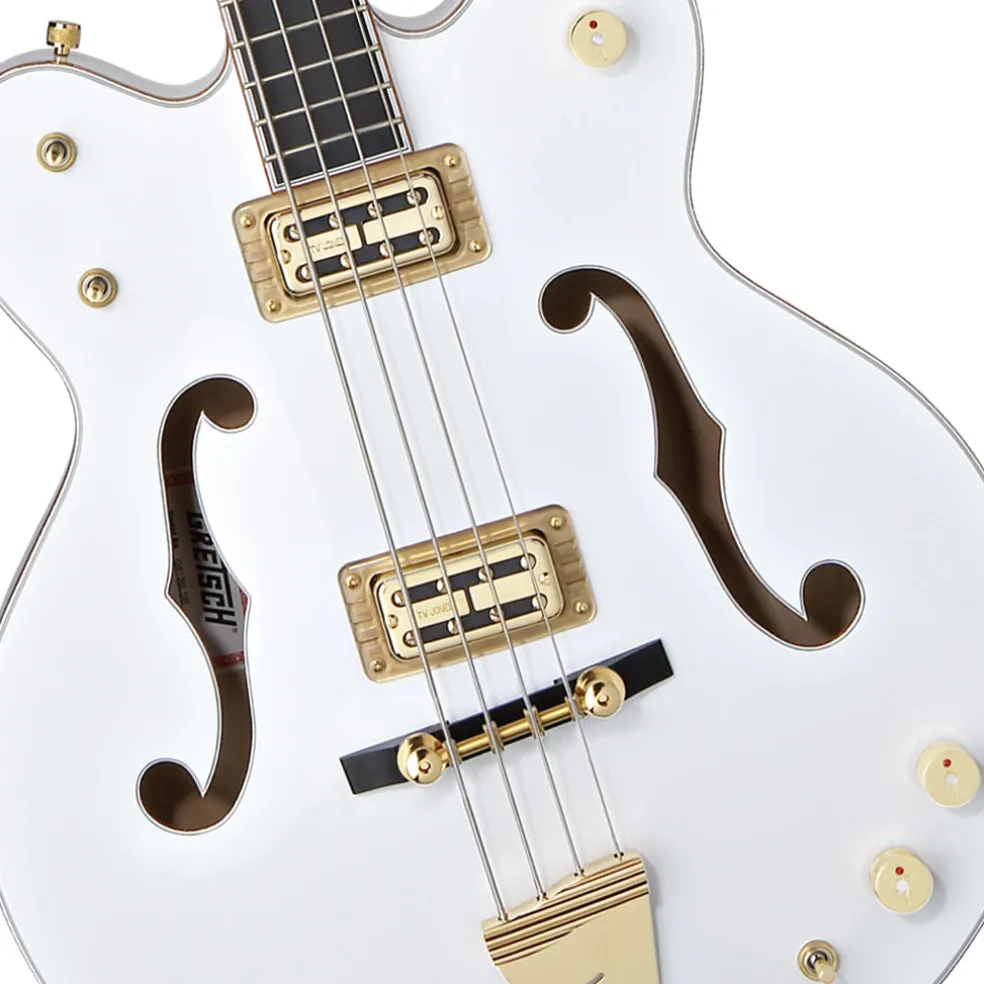 G6136LSB White Falcon™ Bass, 34" Scale, Ebony Fingerboard, White